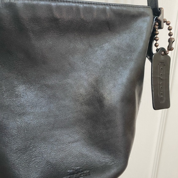 Coach Mini Bleeker Black Leather Crossbody Duffle Bag - Picture 3 of 9